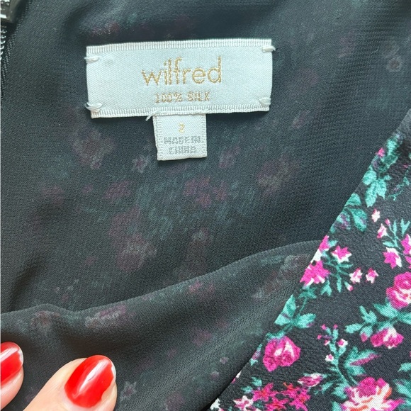 Aritzia Purple Floral Skater Skirt - Picture 3 of 6